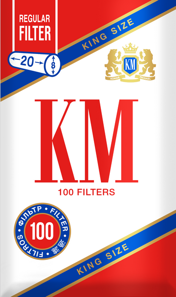 Фильтры для самокруток KM Filter King Size Regular 8/20