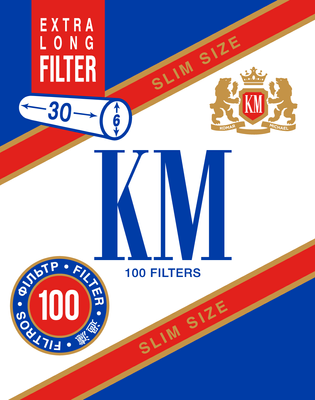Фільтри для самокруток KM Filter Slim Size Extra Long 6/30